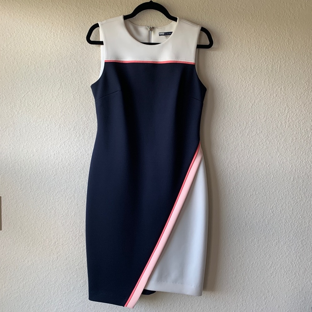 Tommy Hilfiger Scuba Asymmetrical Hem sheath dress